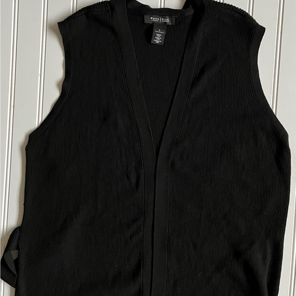 White House Black Market Woman’s Cardigan, Sleeveless, open front Sz L - Picture 8 of 8